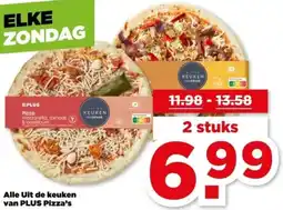 PLUS Alle Uit de keuken van PLUS Pizza's aanbieding