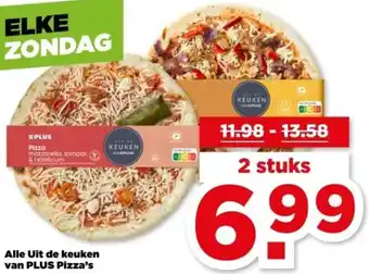 PLUS Alle Uit de keuken van PLUS Pizza's aanbieding