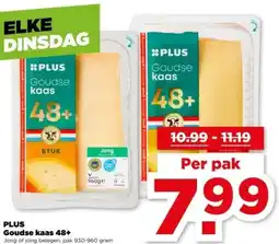 PLUS PLUS Goudse kaas 48+ aanbieding