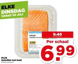 PLUS PLUS Zalmfilet met huid aanbieding