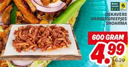 Dekamarkt Dekavers varkensreepjes shoarma aanbieding
