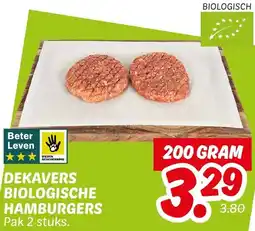 Dekamarkt Dekavers biologische hamburgers aanbieding