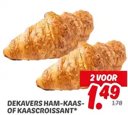 Dekamarkt Dekavers ham-kaas of kaascroissant aanbieding