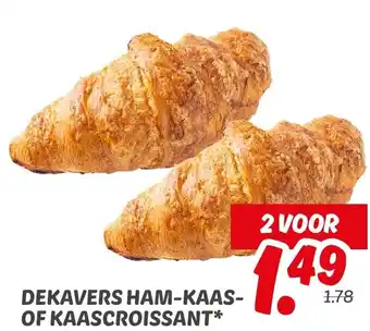 Dekamarkt Dekavers ham-kaas of kaascroissant aanbieding
