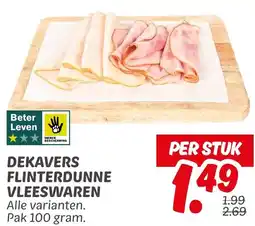Dekamarkt Dekavers flinterdunne vleeswaren aanbieding