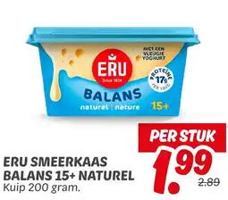 Dekamarkt Eru smeerkaas balans 15+ naturel aanbieding
