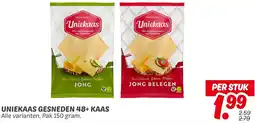 Dekamarkt Uniekaas gesneden 48+ kaas aanbieding