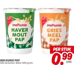 Dekamarkt Melkunie pap aanbieding