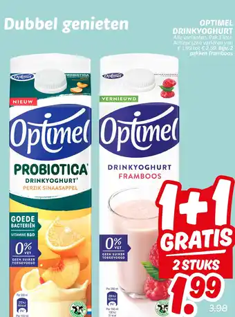Dekamarkt Optimel drinkyoghurt aanbieding