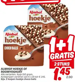 Dekamarkt Almhof hoekje of roomyoghurt aanbieding