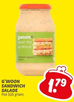 Dekamarkt G'woon sandwich salade aanbieding
