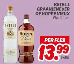 Dekamarkt Ketel 1 graanjenever of hoppe vieux aanbieding