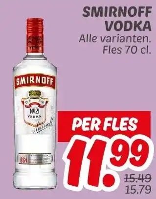 Dekamarkt Smirnoff vodka aanbieding