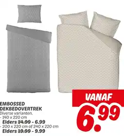 Dekamarkt Embossed dekbedovertrek aanbieding