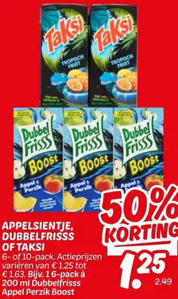 Dekamarkt Appelsientje, dubbelfrisss of taksi aanbieding