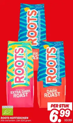 Dekamarkt Roots koffiebonen aanbieding