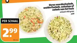 Poiesz Verse voordeelsalade, waldorfsalade, coleslaw of salade van het huis aanbieding