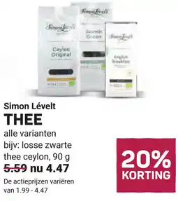 Ekoplaza Simon Lévelt Thee aanbieding