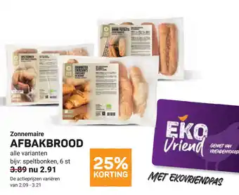 Ekoplaza Zonnemaire Afbakbrood aanbieding