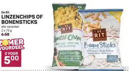Ekoplaza De Rit Linzenchips of bonensticks aanbieding