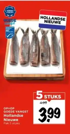 Vomar Voordeelmarkt GOEDE VANGST Hollandse Nieuwe aanbieding