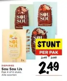 Vomar Voordeelmarkt DIEPVRIES Sou Sou IJs aanbieding