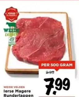 Vomar Voordeelmarkt WEIDE VELDEN lerse Magere Runderlappen aanbieding