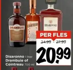 Vomar Voordeelmarkt Disaronno 1 liter Drambuie of Cointreau 700 ml aanbieding