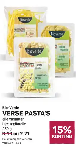 Ekoplaza Bio-Verde Verse pasta's aanbieding