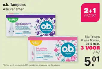 De Online Drogist O.b. Tampons aanbieding