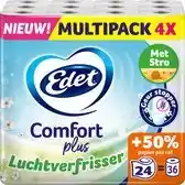 Bol.com Edet Comfort Plus Toiletpapier met luchtverfrisser - 3 laags - 24 maxi rollen aanbieding