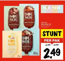Vomar Voordeelmarkt DIEPVRIES Sou Sou IJs aanbieding