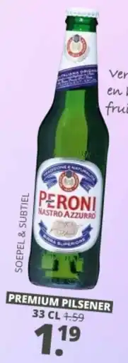 Mitra Peroni Nastro Azzurro aanbieding