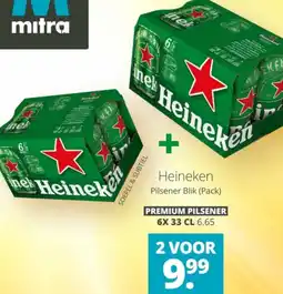 Mitra Heineken Pilsener Blik Pack aanbieding