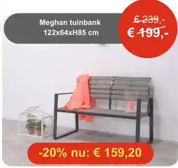 Tuinmeubelland Meghan tuinbank aanbieding