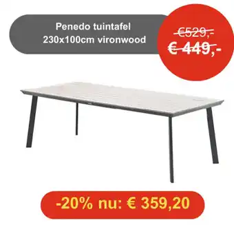 Tuinmeubelland Penedo tuintafel vironwood aanbieding