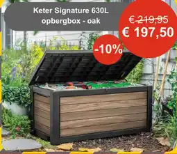 Tuinmeubelland Keter Signature opbergbox-oak aanbieding