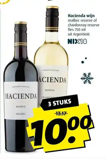 Boni Hacienda Wijn Malbec Reserve Of Chardonnay Reserve aanbieding