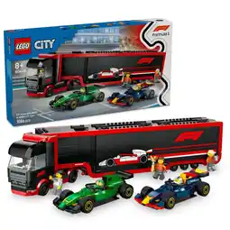Intertoys LEGO CITY F1 truck met RB20 en AMR24 F1 auto's 60445 aanbieding
