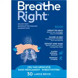 Albert Heijn Breathe Right Neusstrips beige aanbieding
