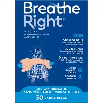 Albert Heijn Breathe Right Neusstrips beige aanbieding
