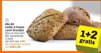 Albert Heijn Alle AH Liefde & Passie carré-broodjes aanbieding
