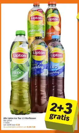 Albert Heijn Alle Lipton Ice Tea 1.5 literflessen aanbieding