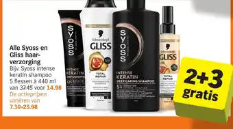 Albert Heijn Alle Syoss en Gliss haar- verzorging aanbieding