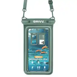 ANWB Drivv. Waterdicht Telefoonhoesje 6.8 inch Olijf Groen XXL aanbieding