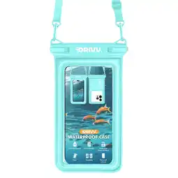ANWB Drivv. Waterdicht Telefoonhoesje 6.8 inch Cyaan XXL aanbieding
