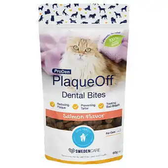 Zooplus 2x60 g ProDen PlaqueOff Dental Bites voor katten zalm aanbieding