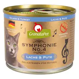 Zooplus 6x200g GranataPet Symfonie Zalm & Kalkoen Kattenvoer aanbieding