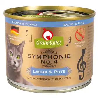 Zooplus 6x200g GranataPet Symfonie Zalm & Kalkoen Kattenvoer aanbieding