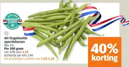 Albert Heijn AH Ongekoelde sperziebonen aanbieding